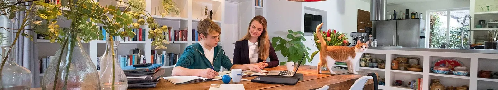 Bijles wiskunde aan de keukentafel